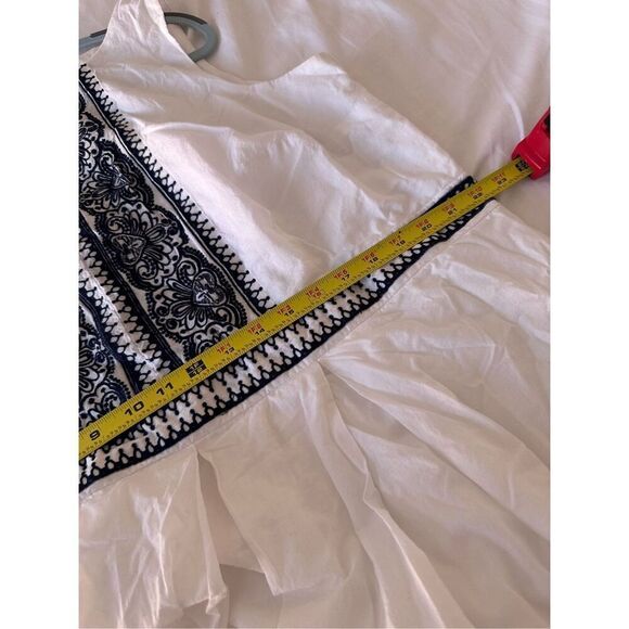 Taylor Cotton Embroidered Dress On Top and Bottom Boarder Size 22W - Picture 6 of 11